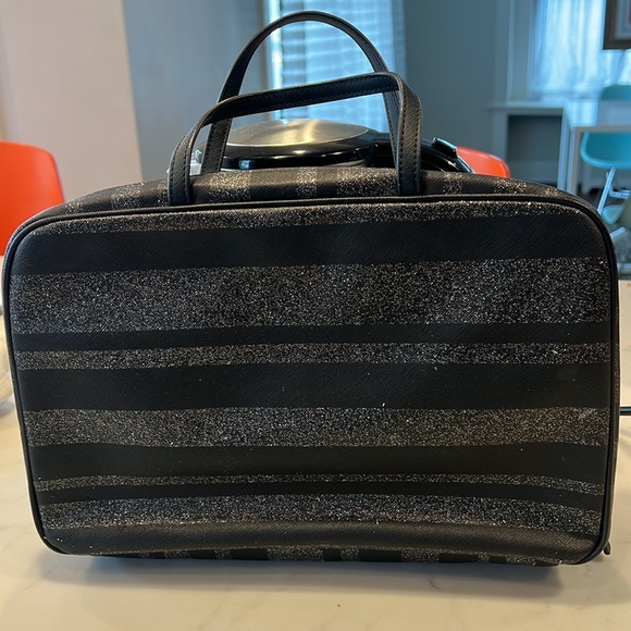 Kate Spade Glitter Giana Haven Lane Travel Cosmetic Case Split - Picture 2 of 5